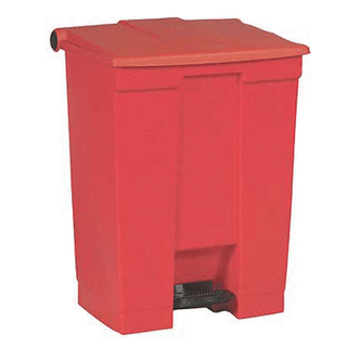 BUNZL/RUBBERMAID STEP-ON CONTAINER - 6145 Step-on Waste Container, 18 Gallon, Red (DROP SHIP ONLY) ($1250 Minimum Order Mix & Match with Prepaid Freight to Remain at $1250) (Freight Added to Any Order Outside of Bunzl's Delivery Area) | Quantity - 1x EA