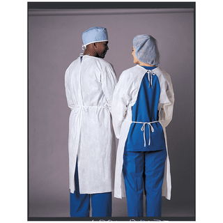 BUSSE STAFF PROTECTION GOWNS - Full Back Gown, White, 50/cs | Quantity - 1x CS