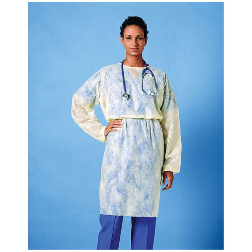 BUSSE STAFF PROTECTION GOWNSFull Back Gown, Yellow, Knit Cuffs, 50/cs (24 cs/plt) | Quantity - 1x CS