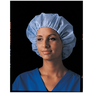 BUSSE NURSES' SPUNBONDED BOUFFANT CAPS - Bouffant Cap, 21", Large, Blue, 500/cs | Quantity - 1x CS