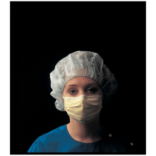 BUSSE ISOLATION MASKS - Isolation Mask, Nose Piece & Ear Loops, Soft-Wear High Filtration, Latex Free (LF), Yellow, 50/bx, 10 bx/cs (54 cs/plt) | Quantity - 1x CS