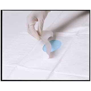 BUSSE TOWELS/DRAPES - Drape, 3" Round Fenestration, Sterile, Adhesive Patch Around Fenestration, 50/dispenser bx, 4 bx/cs (200/cs) (24 cs/plt) | Quantity - 1x CS