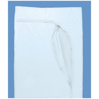 BUSSE POST MORTEM BAGS & KITS - Post Mortem Bag, White, Curved Zipper, 3 White Tags, 10/cs | Quantity - 1x CS