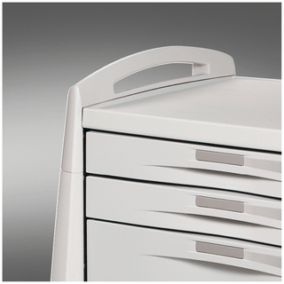 CAPSA HEALTHCARE AVALO MEDICAL CART ACCESSORIES - Upgrade, Am Handle Both, Light Creme, Standard Cart (DROP SHIP ONLY) | Quantity - 1x EA