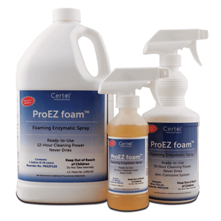 CERTOL PROEZ FOAM FOAMING ENZYMATIC SPRAY - Refill Bottle Detergent, 1 Gallon Quadruple Enzymatic Pump Spray, 4/cs | Quantity - 1x CS