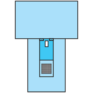 CARDINAL HEALTH CONVERTORS TIBURON DRAPES - Extremity Drape, 28 x 45, Absorbent, 2 1/2 Circular Elastic Fenestration, Cord-holding Tabs, 12/cs (Continental US Only) | Quantity - 1x CS