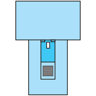 CARDINAL HEALTH CONVERTORS TIBURON DRAPES - Extremity Drape, 28 x 45, Absorbent, 2 1/2 Circular Elastic Fenestration, Cord-holding Tabs, 12/cs | Quantity - 1x CS