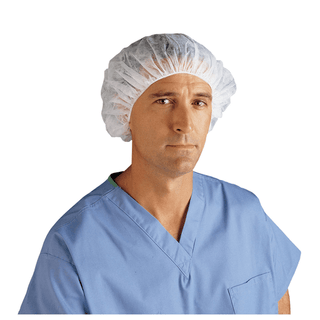CARDINAL HEALTH HEAD COVERS - Comfort Bouffant Cap, Regular, 21, Blue, 100/bx, 10 bx/cs | Quantity - 1x CS