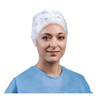 CARDINAL HEALTH HEAD COVERS - Comfort Bouffant Cap, Regular, 21, Blue, 100/bx, 10 bx/cs (Continental US Only) | Quantity - 1x CS