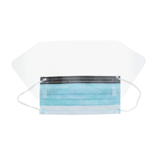 CARDINAL HEALTH ASTM LEVEL 3 PROCEDURE & SURGICAL MASKS - Surgical Mask, Tie-On, Pleated, Foam Anti-Fog, Integrated Eyeshield with Anti-Glare, Mediterranean Blue, 25/bx, 4 bx/cs(On Vendor Allocation - Availibility May Be Limited) | Quantity - 1x CS