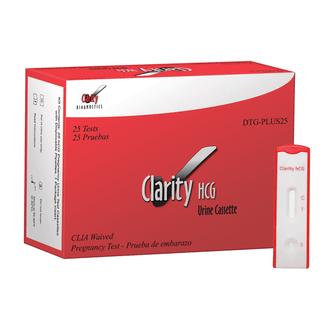 CLARITY DIAGNOSTICS PREGNANCY - Clarity HCG Test Cassettes, CLIA Waived, 25/bx | Quantity - 1x BX