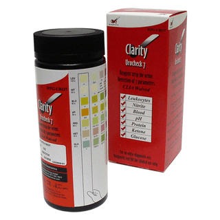 CLARITY DIAGNOSTICS URINALYSIS - Clarity Urocheck, 7, CLIA Waived, 100/bx | Quantity - 1x BX