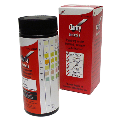 CLARITY DIAGNOSTICS URINALYSIS - Clarity Urocheck, 7, CLIA Waived, 100/bx | Quantity - 1x BX