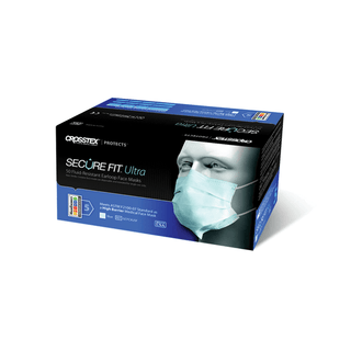 CROSSTEX SECUREFIT ULTRA SENSITIVE EARLOOP MASK - ASTM Level 3 Earloop Mask, No Fog, White, 40/bx, 10 bx/ctn | Quantity - 1x CTN