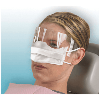 CROSSTEX SPECIALTY FACE MASKS/SHIELDS - Patients Safety Mask, Shield, Earloop, White, 25/box, 8 bx/cs | Quantity - 1x CS