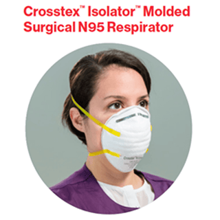 CROSSTEX ISOLATOR MOLDED SURGICAL N95 RESPIRATORMolded Surgical N95 Respirator, 20/bx, 12 bx/cs | Quantity - 1x CS
