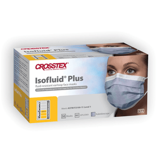 CROSSTEX ISOFLUID PLUS EARLOOP MASK - ASTM Level 1 Mask, Latex Free (LF), Kaleidoscope, 50/bx, 10 bx/ctn (18 ctn/plt) | Quantity - 1x CTN