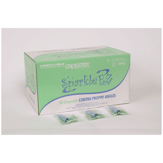 CROSSTEX EZ CONTRA PROPHY ANGLES - Prophy Angle, White Soft Cup, 100/bx | Quantity - 1x BX