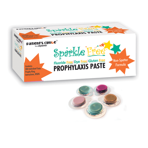CROSSTEX SPARKLE FREE PROPHY PASTE - Prophy Paste, Coarse, Cinnamon, Individual Cups, 200/bx | Quantity - 1x BX
