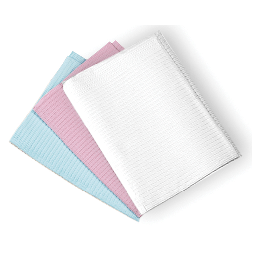CROSSTEX SANI-TAB CHAIN-FREE PATIENT TOWEL - Towel, Econoback 2-Ply Paper, Poly, 19" x 13", Dusty Rose, 400/cs | Quantity - 1x CS