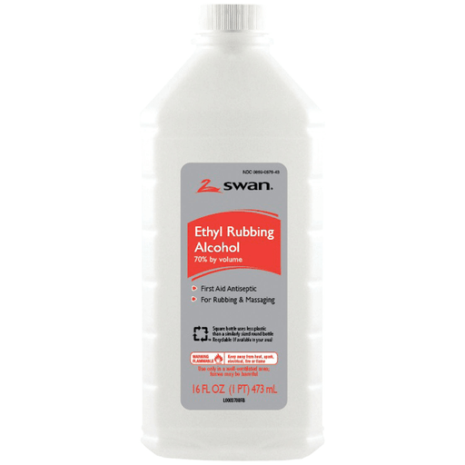 CUMBERLAND SWAN ALCOHOLEthyl Alcohol, 70%, 16 oz, 12/cs (132 cs/plt) (87643) (Item is considered HAZMAT and cannot ship via Air or to AK, GU, HI, MP, PR, VI)  | Quantity - 1x CS