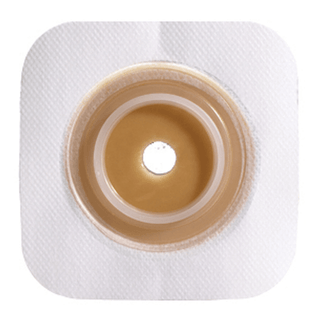 CONVATEC SURE-FIT NATURA TWO-PIECE STOMAHESIVE SKIN BARRIER - Skin Barrier with Tape Collar, Cut-to-Fit, White, 1 1/2" Flange, 4" x 4", 10/bx (Continental US Only) | Quantity - 1x BX