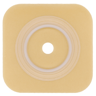 CONVATEC SUR-FIT NATURA TWO-PIECE DURAHESIVE SKIN BARRIER - Skin Barrier, Cut-to-Fit, Flexible, Tape Collar, Tan, 1 1/2" Flange, 4" x 4", 10/bx (Continental US Only) | Quantity - 1x BX