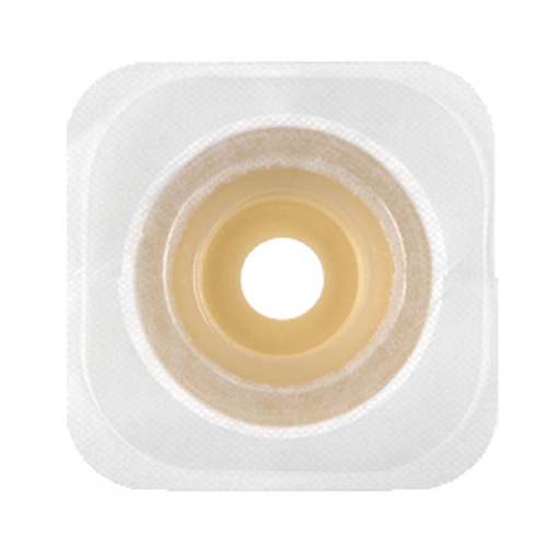 CONVATEC ESTEEM SYNERGY ADHESIVE COUPLING WITH SKIN BARRIERAdhesive Coupling, Pre-Cut, Stomahesive Skin Barrier with Tape Collar, White, 1 1/4" Stoma Opening, 4" x 4", 10/bx | Quantity - 1x BX