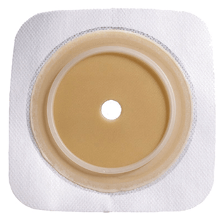 CONVATEC SUR-FIT NATURA TWO-PIECE DURAHESIVE SKIN BARRIER - Skin Barrier, Cut-to-Fit, Flexible, Tape Collar, Tan, 1 1/2" Flange, 4" x 4", 10/bx (Continental US Only) | Quantity - 1x BX