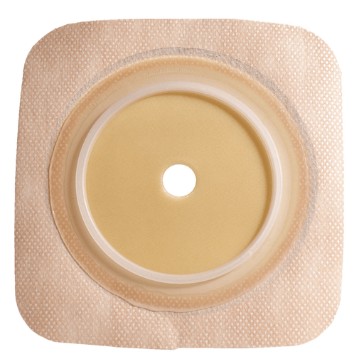 CONVATEC SUR-FIT NATURA TWO-PIECE DURAHESIVE SKIN BARRIERSkin Barrier, Cut-to-Fit, Flexible, Tape Collar, Tan, 1 1/2" Flange, 4" x 4", 10/bx | Quantity - 1x BX