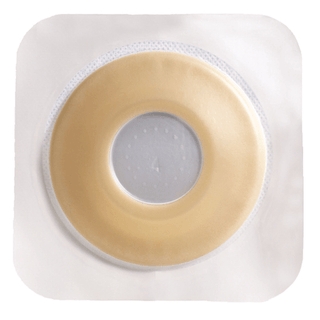 CONVATEC SUR-FIT NATURA TWO-PIECE DURAHESIVE SKIN BARRIER - Skin Barrier, Cut-to-Fit, Flexible, Tape Collar, Tan, 1 1/2" Flange, 4" x 4", 10/bx (Continental US Only) | Quantity - 1x BX