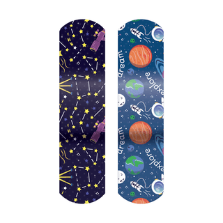 DUKAL CHILDRENS CHARACTER ADHESIVE BANDAGESAdhesive Bandage, Planets & Stars, " x 3", Sterile, 100/bx, 12 bx/cs | Quantity - 1x CS