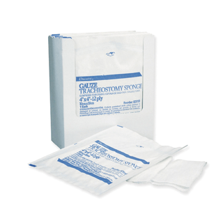 GENTELL DUMEX TRACHEOTOMY/DRAIN SPONGES - Sponge, Tracheotomy Drainage, Sterile, 4" x 4", 6-Ply, 2s, 25 pk/bx, 12 bx/cs (600 ea/cs) | Quantity - 1x CS