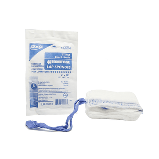 DUKAL LAPAROTOMY SPONGES - Laparotomy Sponge, 4" x 18", Sterile, X-Ray Detectable, Prewashed, Softpack, 5/pk, 20 pk/cs | Quantity - 1x CS