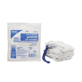DUKAL LAPAROTOMY SPONGES - Laparotomy Sponge, 12" x 12", Sterile, X-Ray Detectable, Prewashed, Softpack, 5/pk, 20 pk/cs | Quantity - 1x CS