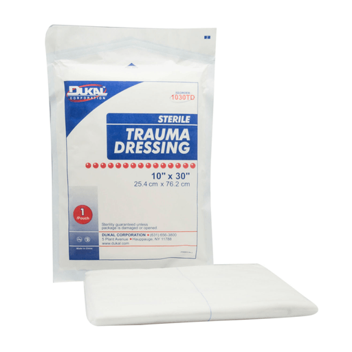 DUKAL TRAUMA DRESSING - Trauma Dressing, 10" x 30", Sterile, 1/pk, 25 pk/cs | Quantity - 1x CS