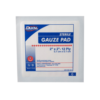 DUKAL GAUZE PADSGauze Pad, 2" x 2", 12-Ply, Sterile, 1/pk, 25 pk/bx, 24 bx/cs | Quantity - 1x CS