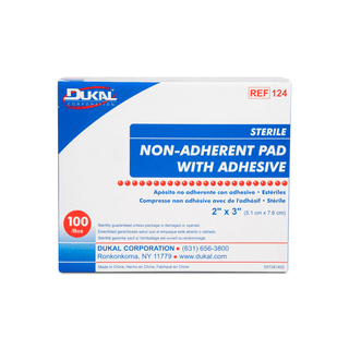 DUKAL NON-ADHERENT PADSNon-Adherent Pad Dressing with Adhesive, 2" x 3" , Sterile, 100/bx, 24 bx/cs | Quantity - 1x CS