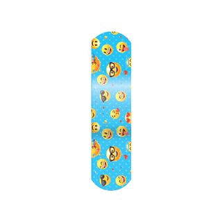 DUKAL STAT STRIP ADHESIVE BANDAGES - Stat Strip Adhesive Bandage, Emoji Design, " x 3", 100/bx, 12 bx/cs | Quantity - 1x CS