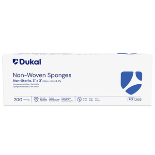 DUKAL CLINISORB NON-WOVEN SPONGES - Clinisorb Non-Woven Sponge, 3" x 3",  4-Ply, Non-Sterile, 200/bg, 20 bg/cs (44 cs/plt) | Quantity - 1x CS