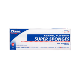 DUKAL SUPER SPONGES - Sponge, Diagonal Measurement: 6" x 6" (Medium), Non-Sterile, 100/bg, 6 bg/cs | Quantity - 1x CS