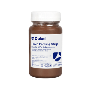 DUKAL ALBA PACKING STRIPS - Plain Packing Strips, " x 5 yds, Sterile, 1/btl, 12 btl/bx | Quantity - 1x BX