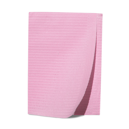 DUKAL PATIENT BIB - Patient Bibs, 2-Ply Tissue/ 1-Ply Poly, 13" x 18", Mauve, 125/pk, 4 pk/cs (55 cs/plt) | Quantity - 1x CS