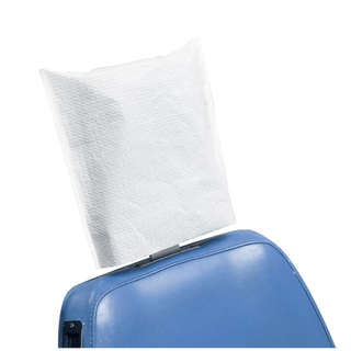 DUKAL HEADREST COVERS & SLEEVES - Headrest Covers, Tissue/ Poly, 10" x 10",  500/cs (108 cs/plt) | Quantity - 1x CS