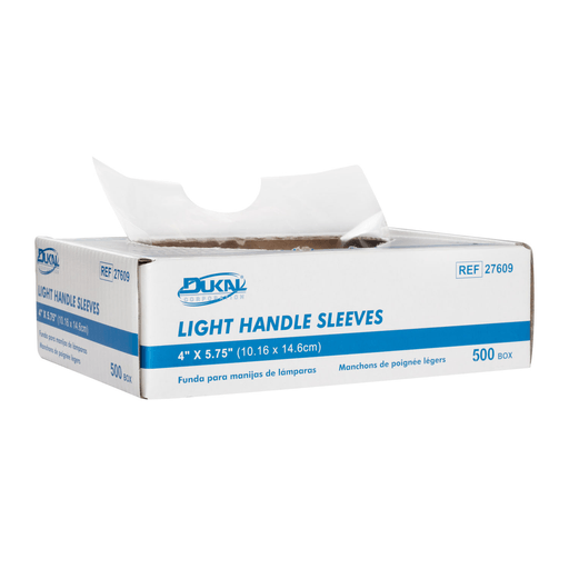 DUKAL HANDLE SLEEVE - Light Handle Sleeves, T-Style, 4" x 5-3/4", 500/bx, 36 bx/cs (24 cs/plt) | Quantity - 1x CS
