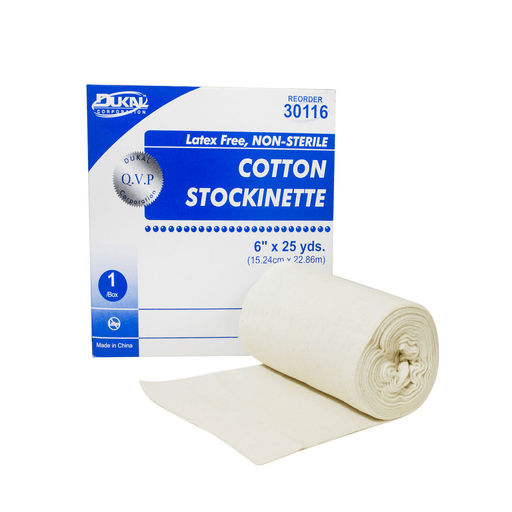 DUKAL COTTON STOCKINETTE - Stockinette, 6" x 25 yds, Cotton, 6 rl/cs | Quantity - 1x CS