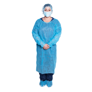 DUKAL ISOLATION GOWNSIsolation Gown, One Size, Blue, 10/bg, 5 bg/cs (84 cs/plt) | Quantity - 1x CS
