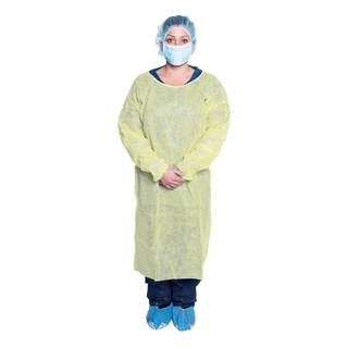 DUKAL ISOLATION GOWNSIsolation Gown, XL, Yellow, NS, 10/bg, 5 bg/cs | Quantity - 1x CS
