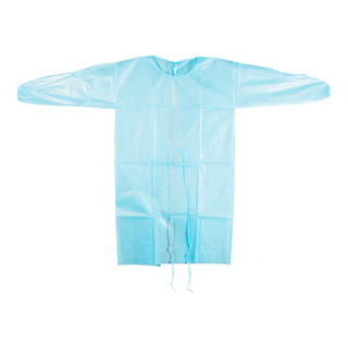 DUKAL ISOLATION GOWNSIsolation Gown, Poly Coated, Impervious, Blue, 10/bg, 5 bg/cs | Quantity - 1x CS