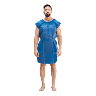 DUKAL PATIENT EXAM GOWNS - Patient Gown, One Size, Dark Blue, 10/bg, 5 bg/cs | Quantity - 1x CS